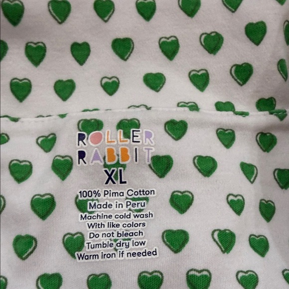 Roller Rabbit Green Heart Pajama Set - Picture 2 of 3